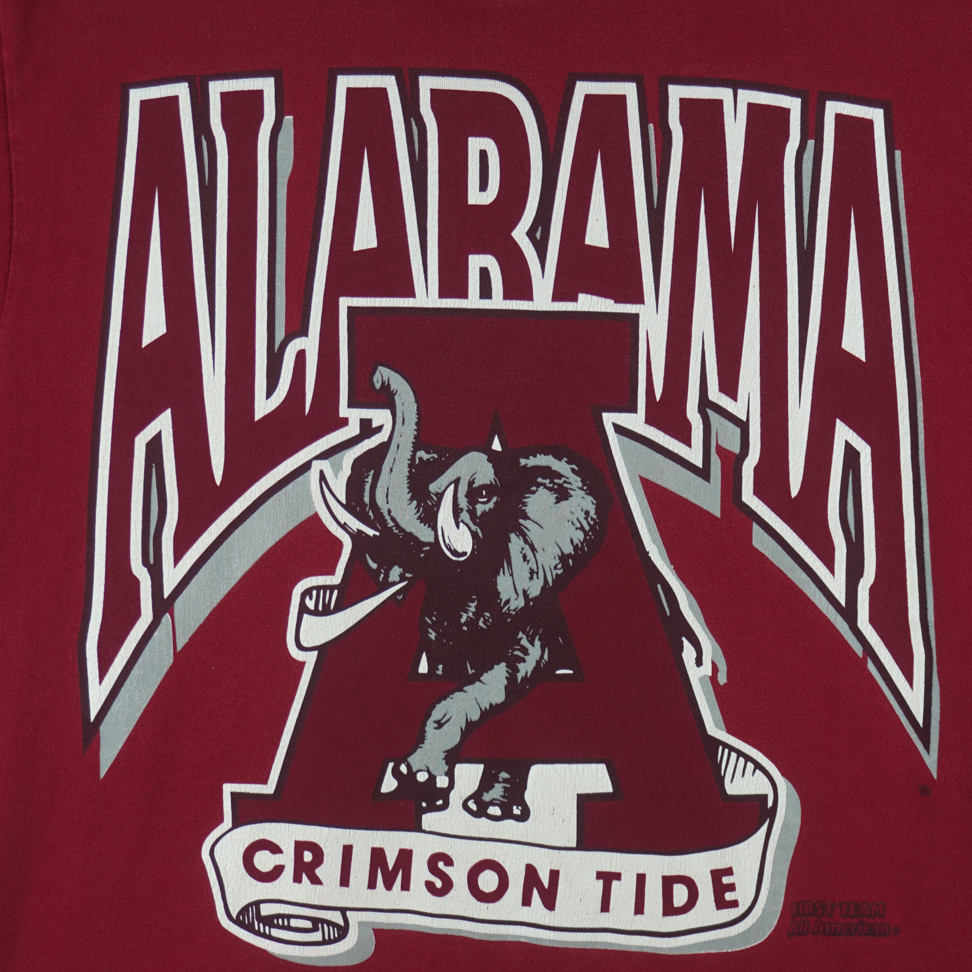 NCAA (First Team) - Alabama Crimson Tide Big Logo T-Shirt 1990s Large Vintage Retro