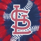 MLB (Genuine) - St. Louis Cardinals Big Logo Tie-Dye T-Shirt 1990s Large Vintage Retro Baseball