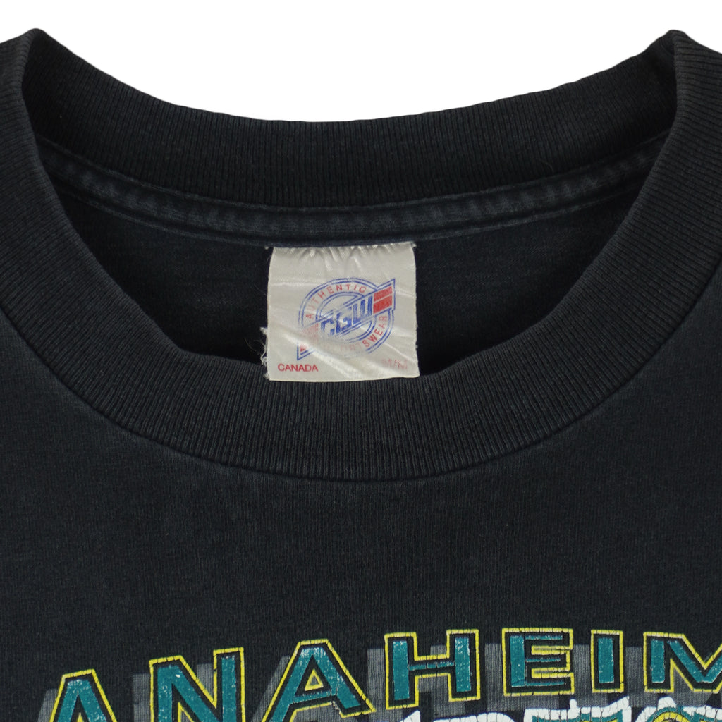 NHL (CGW) - Anaheim Mighty Ducks Big Logo T-Shirt 1994 Medium Vintage Retro Hockey