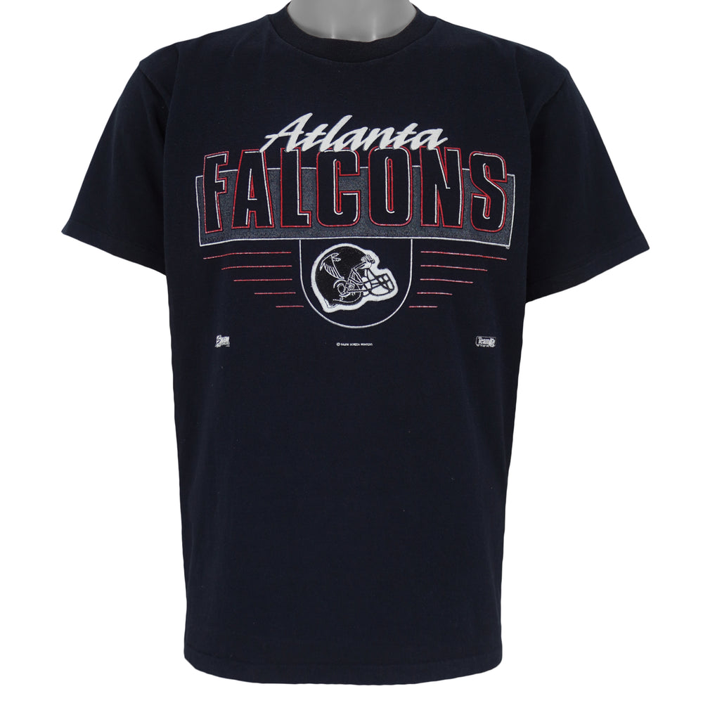 NFL (Salem) - Atlanta Falcons Helmet Single Stitch T-Shirt 1990s Large Vintage Retro Football