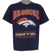 NFL (Lee) - Denver Broncos Big Logo T-Shirt 1997 Large Vintage Retro Football