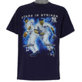 MLB (Lee) - New York Yankees Derek Jeter & Alex Rodriguez T-Shirt 2004 Large Vintage Retro Baseball