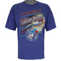 MLB - Toronto Blue Jays Big Logo and Spell-Out T-Shirt 1990s Large Vintage Retro Baseball