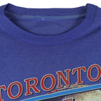 MLB - Toronto Blue Jays Big Logo and Spell-Out T-Shirt 1990s Large Vintage Retro Baseball