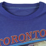 MLB - Toronto Blue Jays Big Logo and Spell-Out T-Shirt 1990s Large Vintage Retro Baseball