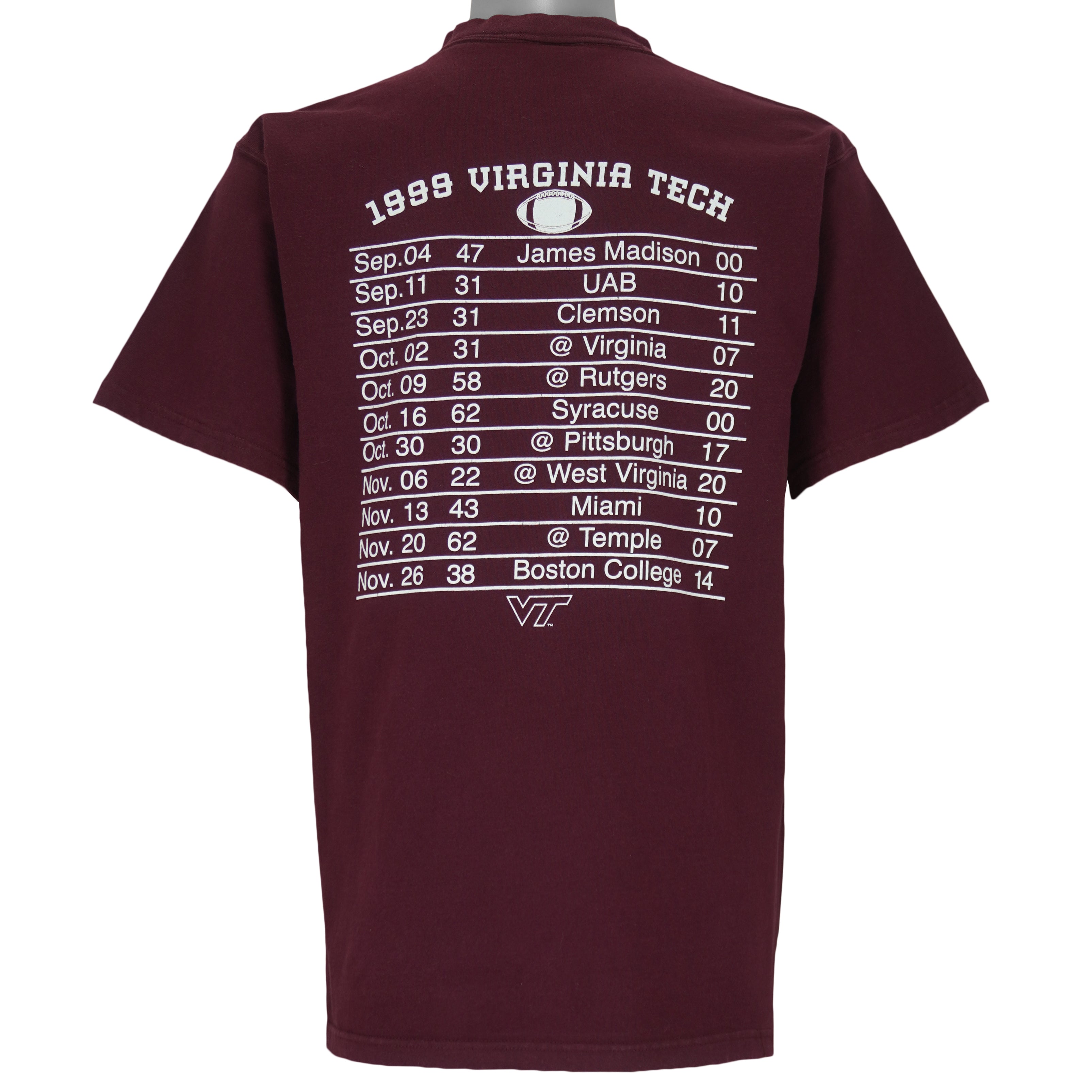 NCAA (Timeout) - Virginia Tech VT T-Shirt 1999 Medium Vintage Retro