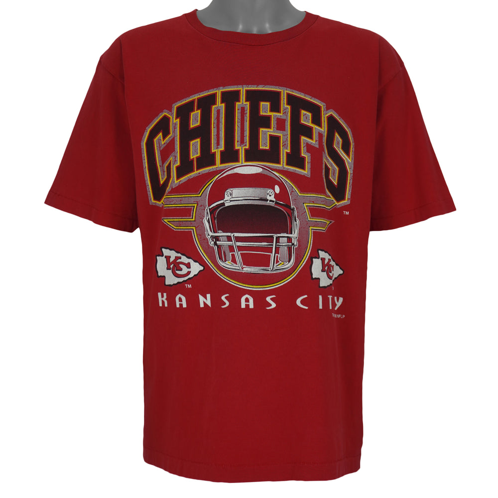 NFL (Logo 7) - Kansas City Chiefs Helmet T-Shirt 1995 X-Large Vintage Retro Football