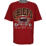 NFL (Logo 7) - Kansas City Chiefs Helmet T-Shirt 1995 X-Large Vintage Retro Football