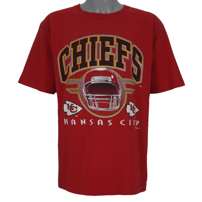 NFL (Logo 7) - Kansas City Chiefs Helmet T-Shirt 1995 X-Large