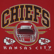 NFL (Logo 7) - Kansas City Chiefs Helmet T-Shirt 1995 X-Large Vintage Retro Football