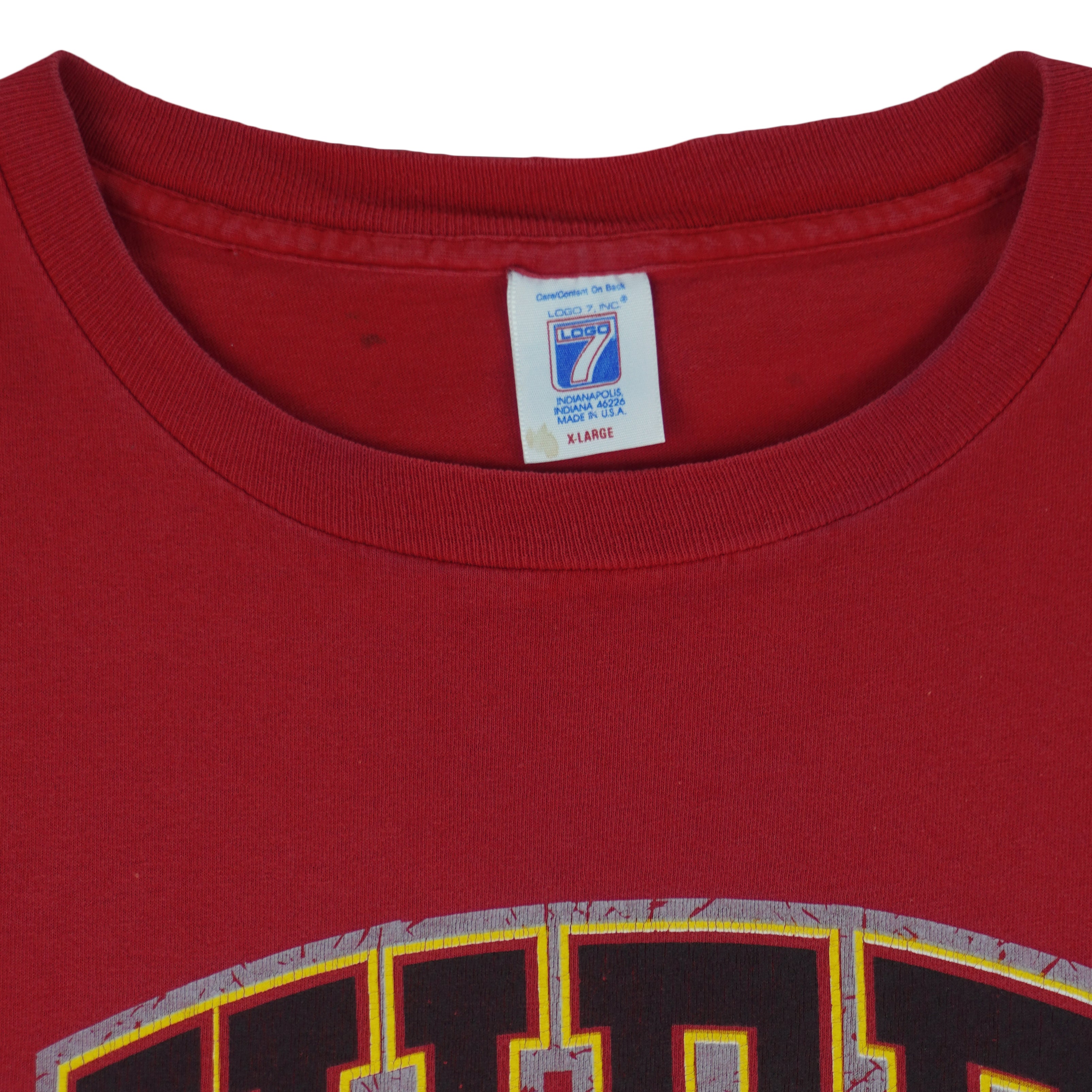 NFL (Logo 7) - Kansas City Chiefs Helmet T-Shirt 1995 X-Large Vintage Retro Football