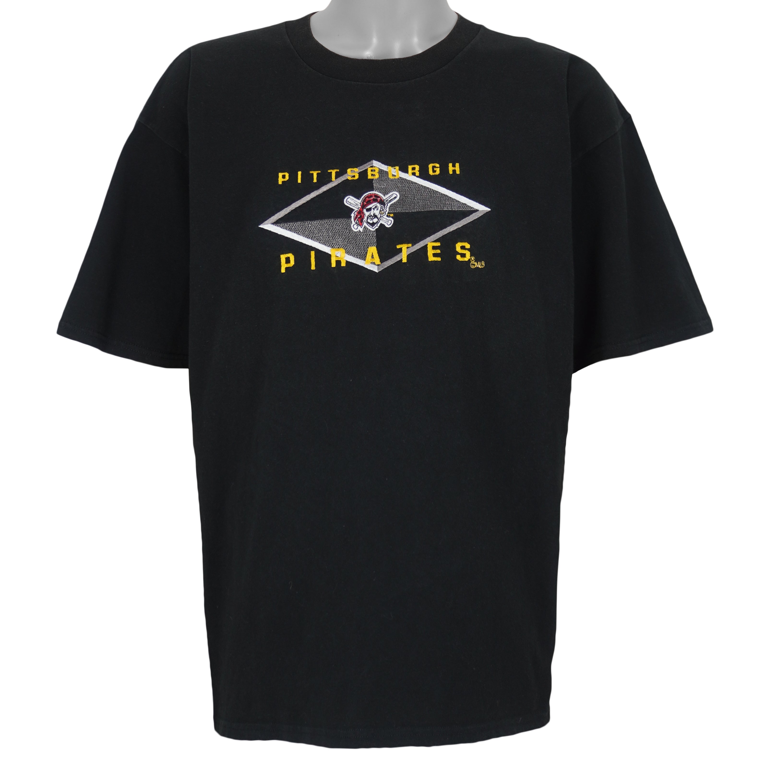 MLB (Lee) - Pittsburgh Pirates Embroidered T-Shirt 1990s X-Large Vintage Retro Baseball