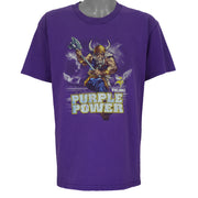 NFL - Minnesota Vikings Purple Power Spell-Out T-Shirt 1990s Large Vintage Retro Football