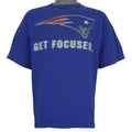 NFL - New England Patriots Get Focused Spell-Out T-Shirt 1995 Large Vintage Retro Football