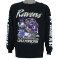 NFL (Delta) - Baltimore Ravens Ray Lewis Jamal Lewis Shannon Sharpe Sweatshirt 2001 Large Vintage Retro Football