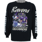 NFL (Delta) - Baltimore Ravens Ray Lewis Jamal Lewis Shannon Sharpe Sweatshirt 2001 Large Vintage Retro Football