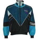 NBA (Pro Player) - Charlotte Hornets Embroidered Logo Windbreaker 1990s Small Vintage Retro Basketball