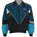 NBA (Pro Player) - Charlotte Hornets Embroidered Mesh Windbreaker 1990s Small