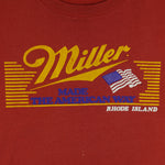 NASCAR (Screen Stars) - Miller Racing Made The American Way Spell-Out T-Shirt 1980s Large Vintage Retro