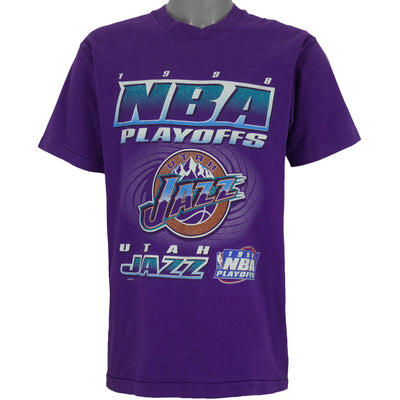 NBA (Fruit Of The Loom) - Purple Utah Jazz T-Shirt 1998 Medium