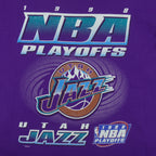 NBA (Fruit of the Loom) - Purple Utah Jazz T-Shirt 1998 Large Vintage Retro Basketball