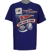 MLB (Stater) - Chicago Cubs World Series Playoffs T-Shirt 1998 Large Vintage Retro Baseball