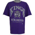 NBA (Lee) - Sacramento Kings Big Logo T-Shirt 1990s X-Large Vintage Retro Basketball