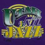 NBA (Trench Ultra) - Purple Utah Jazz Spell-Out T-Shirt 1990s Large Vintage Retro Basketball