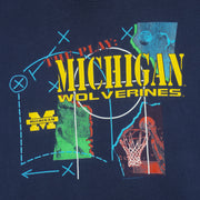 NCAA - Michigan Wolverines Basketball T-Shirt 1993 Large Vintage Retro Basketball