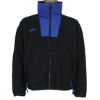 Columbia - Black Zip-Up Fleece Jacket 1990s Medium Vintage Retro