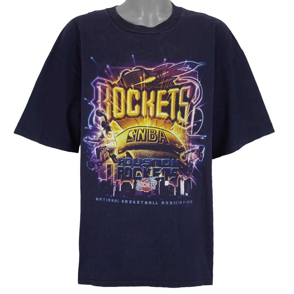 NBA (Lee) - Houston Rockets Basketball Big Logo T-Shirt 1990s XX-Large Vintage Retro Basketball
