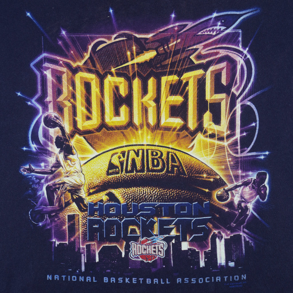 NBA (Lee) - Houston Rockets Basketball Big Logo T-Shirt 1990s XX-Large Vintage Retro Basketball
