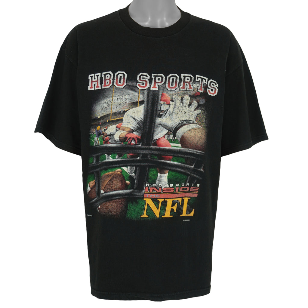 NFL (Lee Sport) - HBO Sport T-Shirt Spell-Out 1995 XX-Large Vintage Retro Football