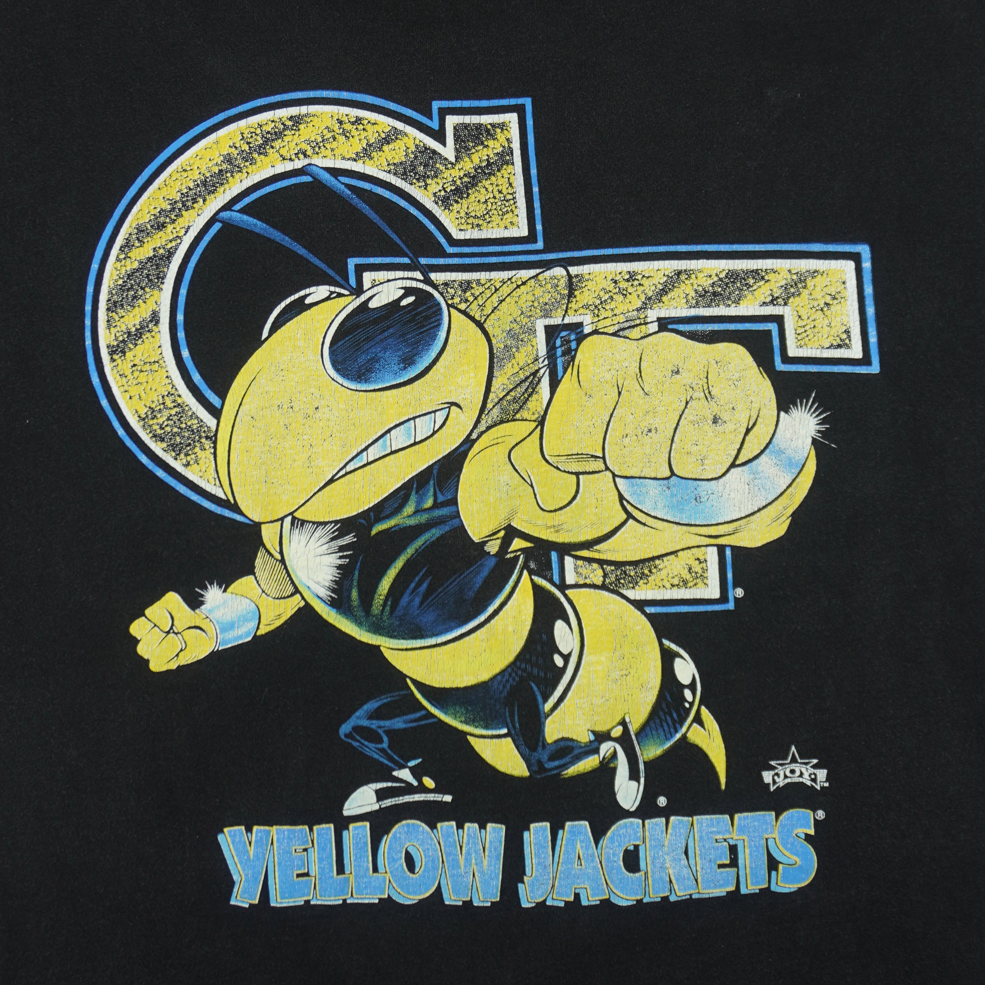 NCAA (Joy Athletic) - Black Georgia Tech Yellow Jackets Spell-Out T-Shirt 1990s Large Vintage Retro Basketball