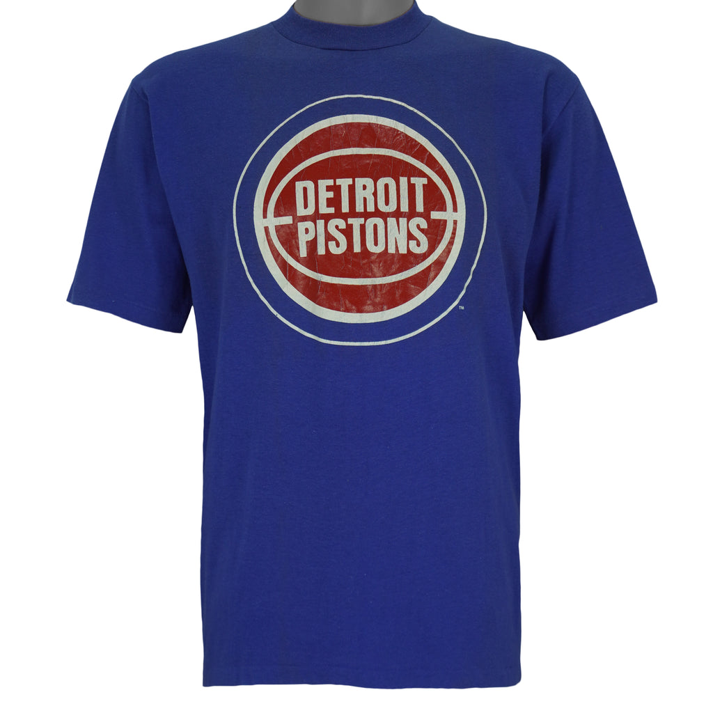 NBA (Artex) - Detroit Pistons Single Stitch T-Shirt 1990 X-Large Vintage Retro Basketball