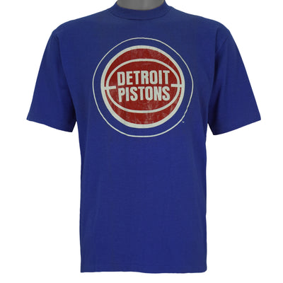 NBA (Artex) - Detroit Pistons Single Stitch T-Shirt 1990 Large