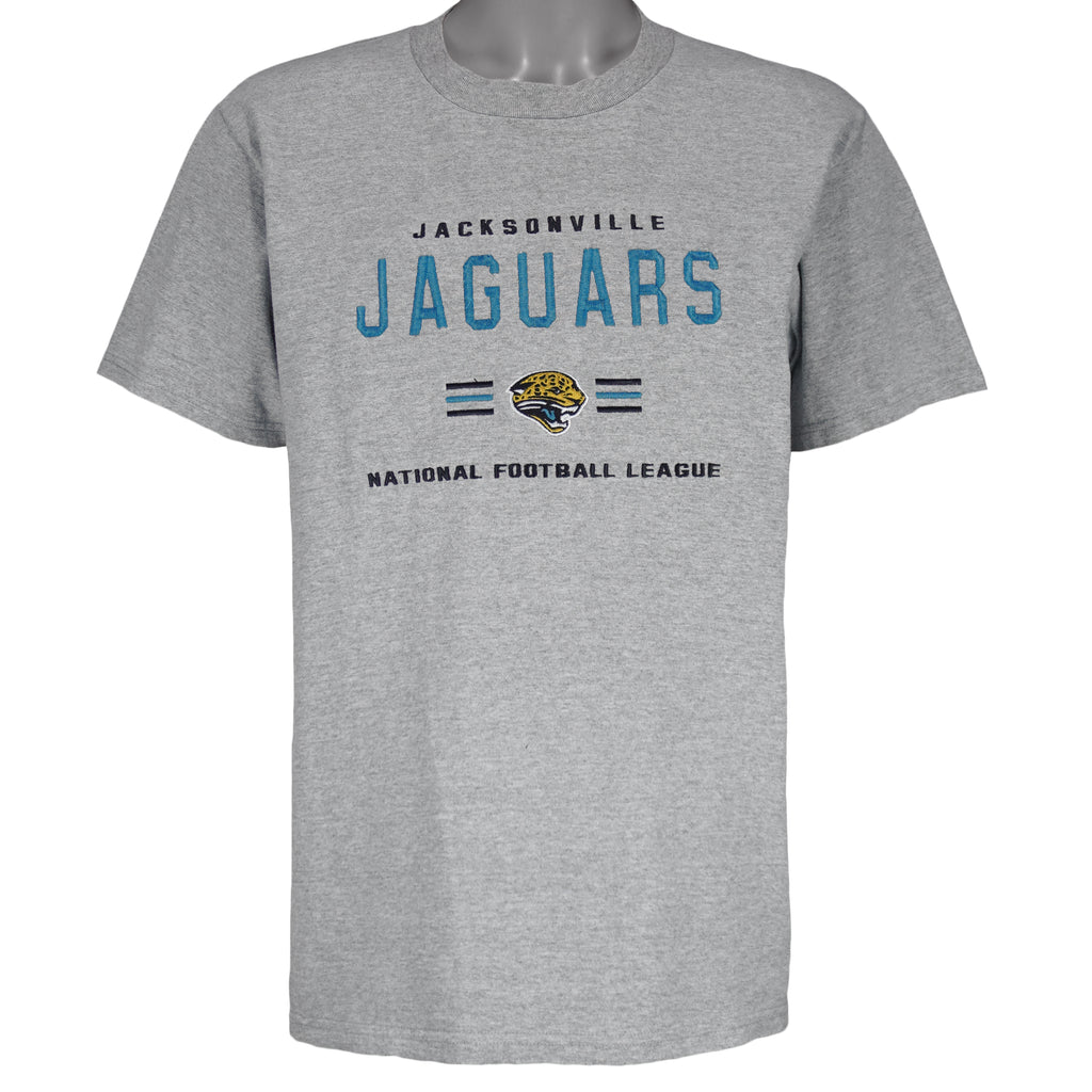 NFL (Lee) - Jacksonville Jaguars Embroidered Logo T-Shirt 1990s Medium Vintage Retro Basketball