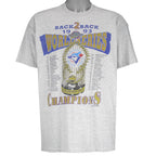 MLB (Waves) - Toronto Blue Jays Champions Trophy T-Shirt 1993 Large Vintage Retro Baseball