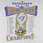 MLB (Waves) - Toronto Blue Jays Champions Trophy T-Shirt 1993 Large Vintage Retro Baseball