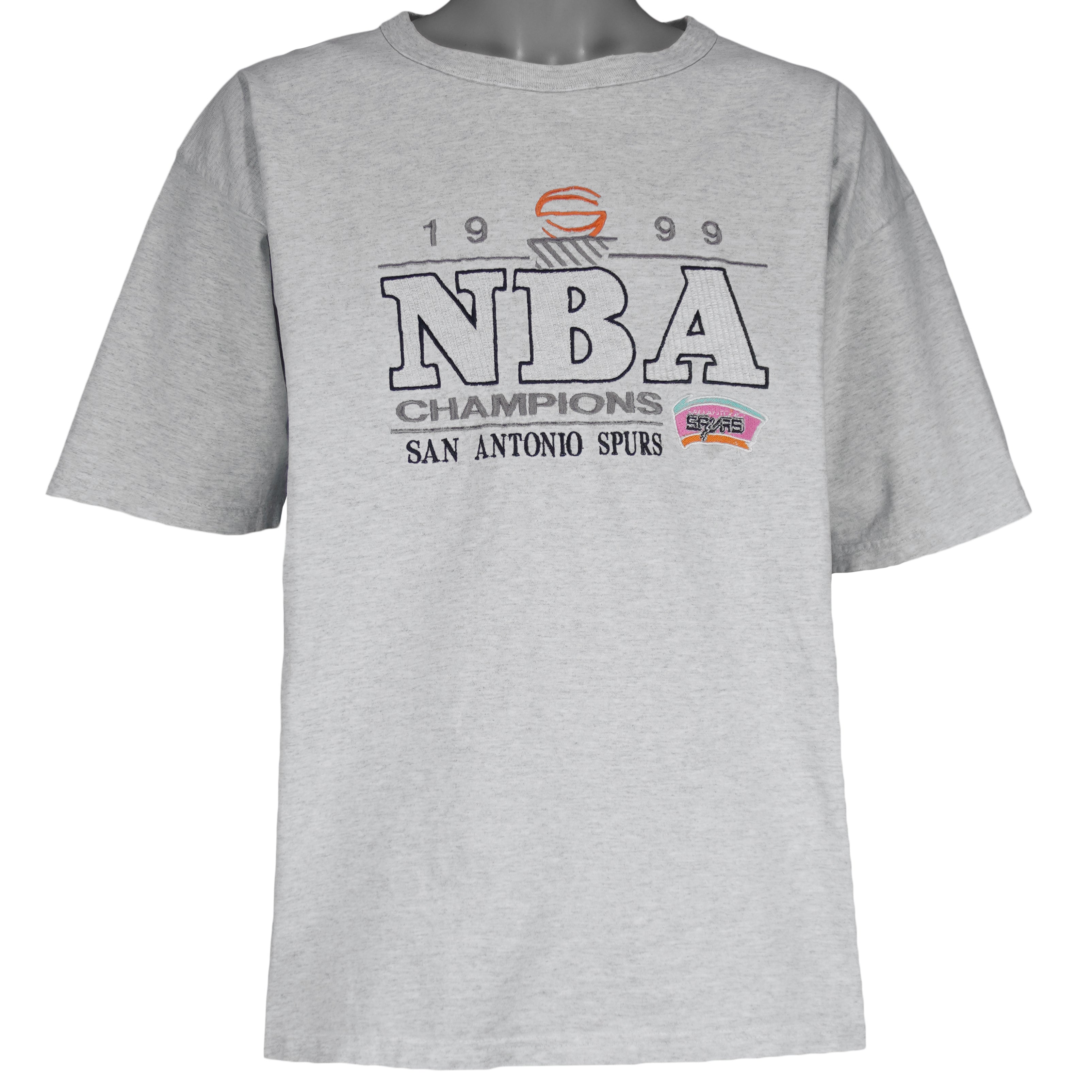 NBA (Logo 7) - San Antonio Spurs NBA Champions T-Shirt 1999 X-Large Vintage Retro Basketball