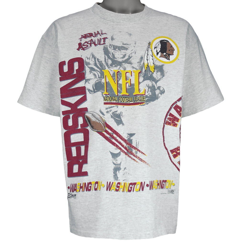 NFL (Salem) - Washington Redskins Aerial Assault T-Shirt 1991 X-Large Vintage Retro Football