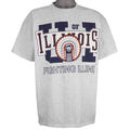NCAA (Galt Sand) - Illinois Fighting Illini Spell-Out T-Shirt 1990s Large Vintage Retro