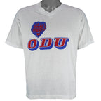NCAA (Artex) - Old Dominion University ODU Pinstripe T-Shirt 1980s Large Vintage Retro Football