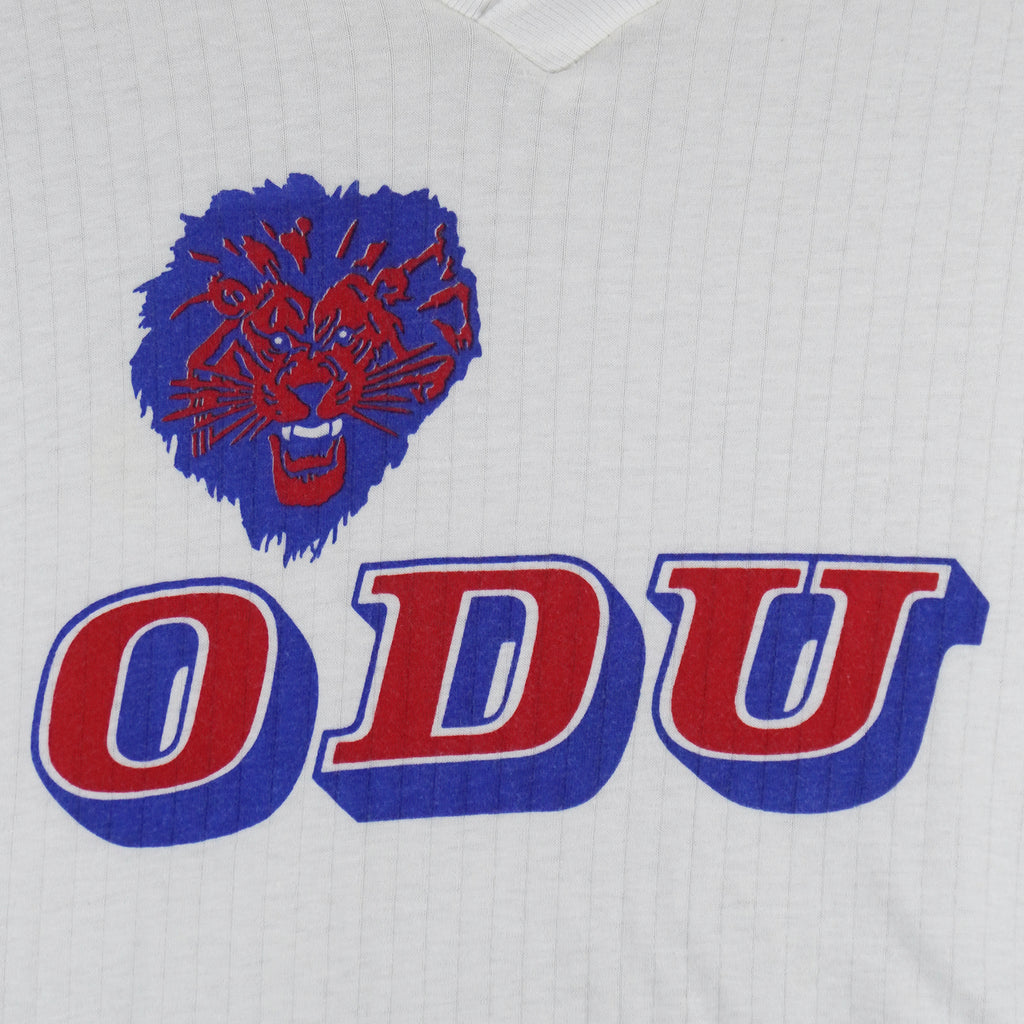 NCAA (Artex) - Old Dominion University ODU Pinstripe T-Shirt 1980s Large Vintage Retro Football