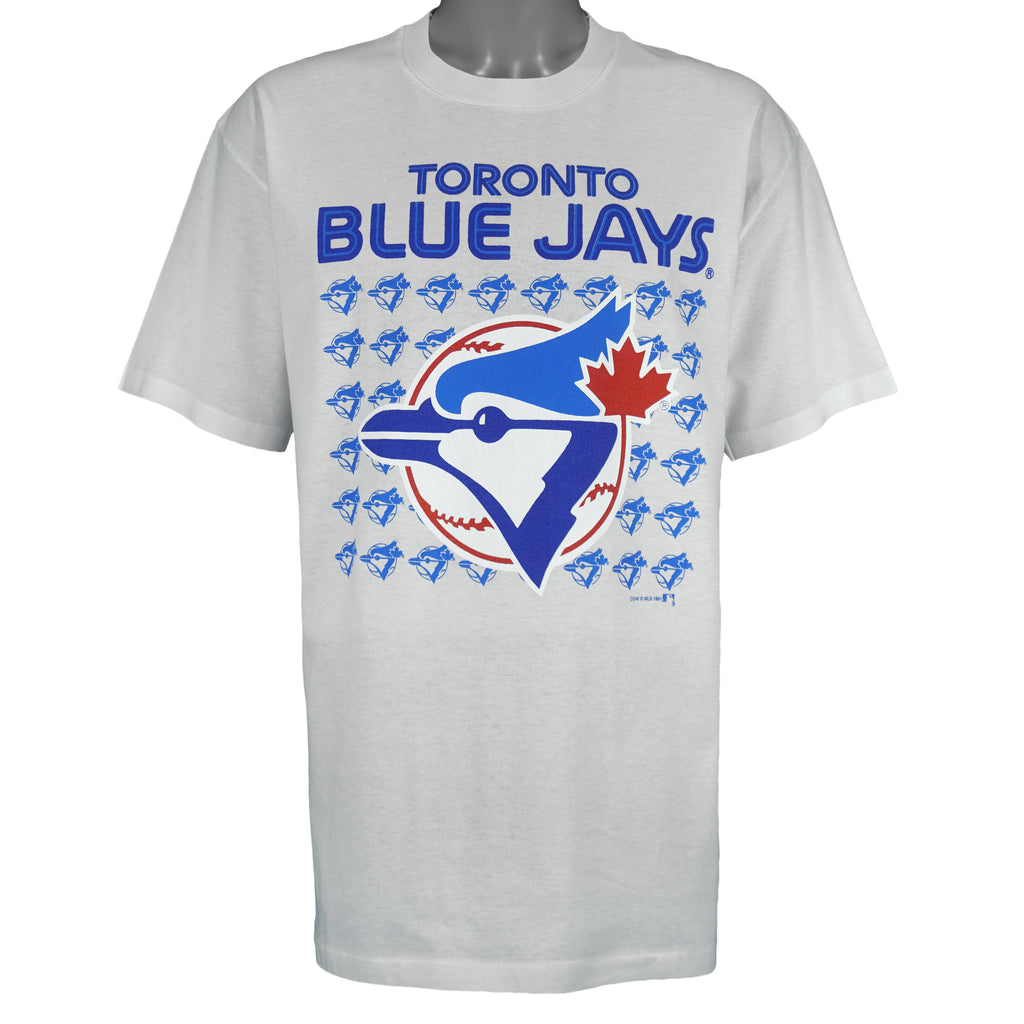MLB (My Favourite Team) - Toronto Blue Jays Big Logo T-Shirt 1991 X-Large Vintage Retro Baseball