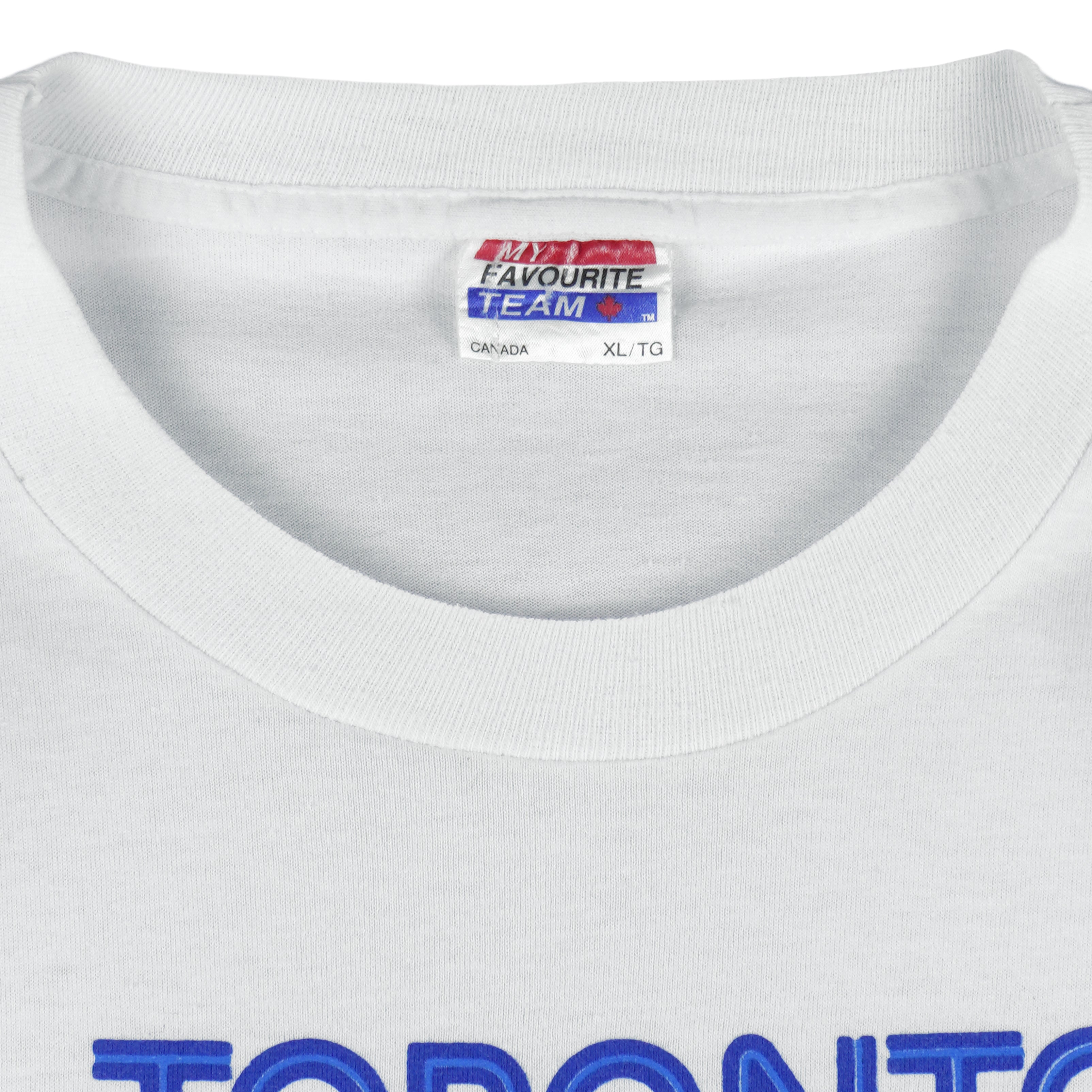 MLB (My Favourite Team) - Toronto Blue Jays Big Logo T-Shirt 1991 X-Large Vintage Retro Baseball