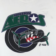 NHL (Fruit Of The Loom) - IHL Houston Aeros T-Shirt 1990s X-Large Vintage Retro Hockey