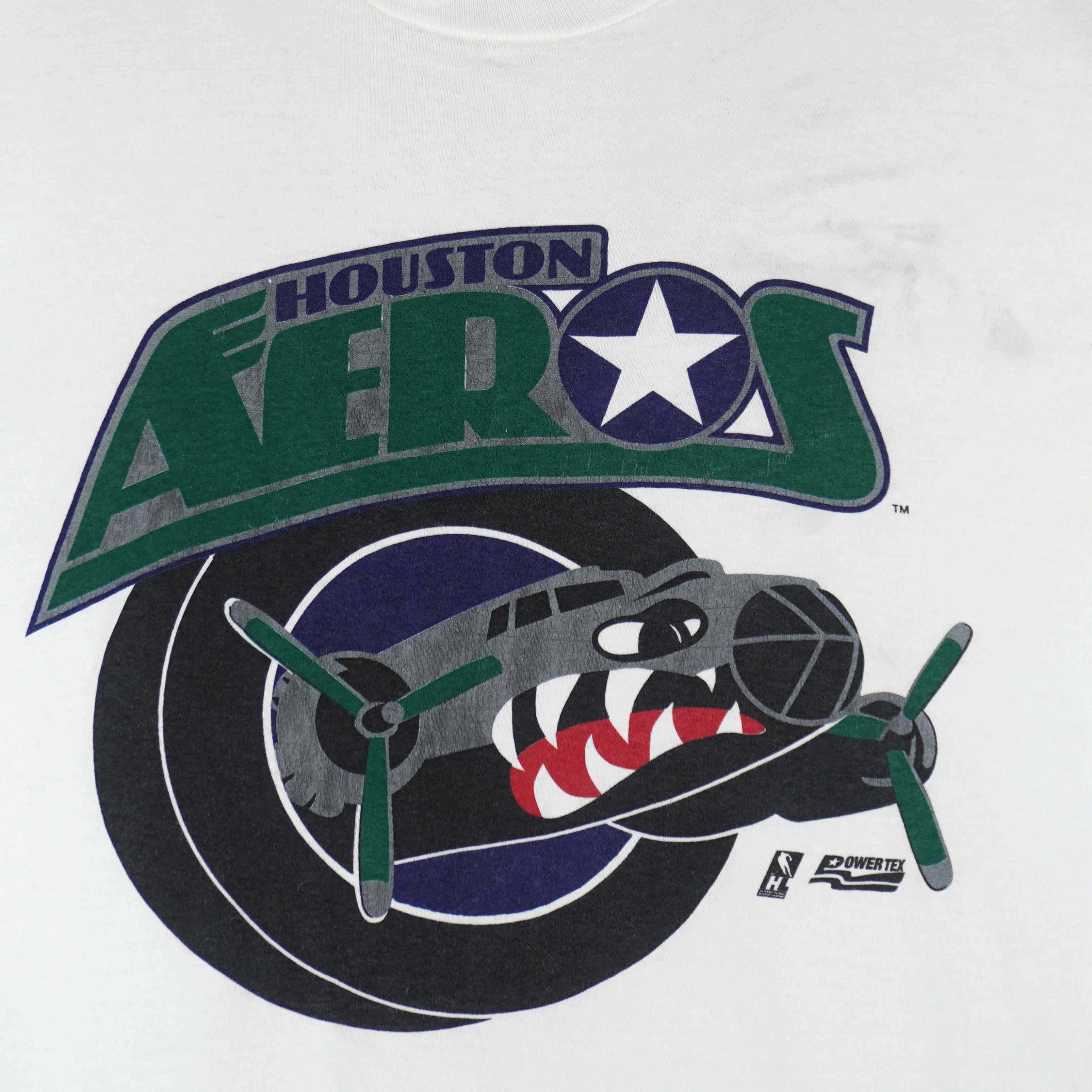 NHL (Fruit Of The Loom) - IHL Houston Aeros T-Shirt 1990s X-Large Vintage Retro Hockey