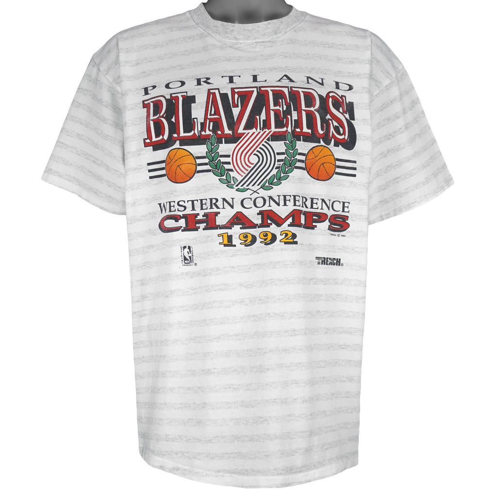 NBA (Trench) - Portland Trail Blazers Champ T-Shirt 1992 X-Large Vintage Retro Basketball