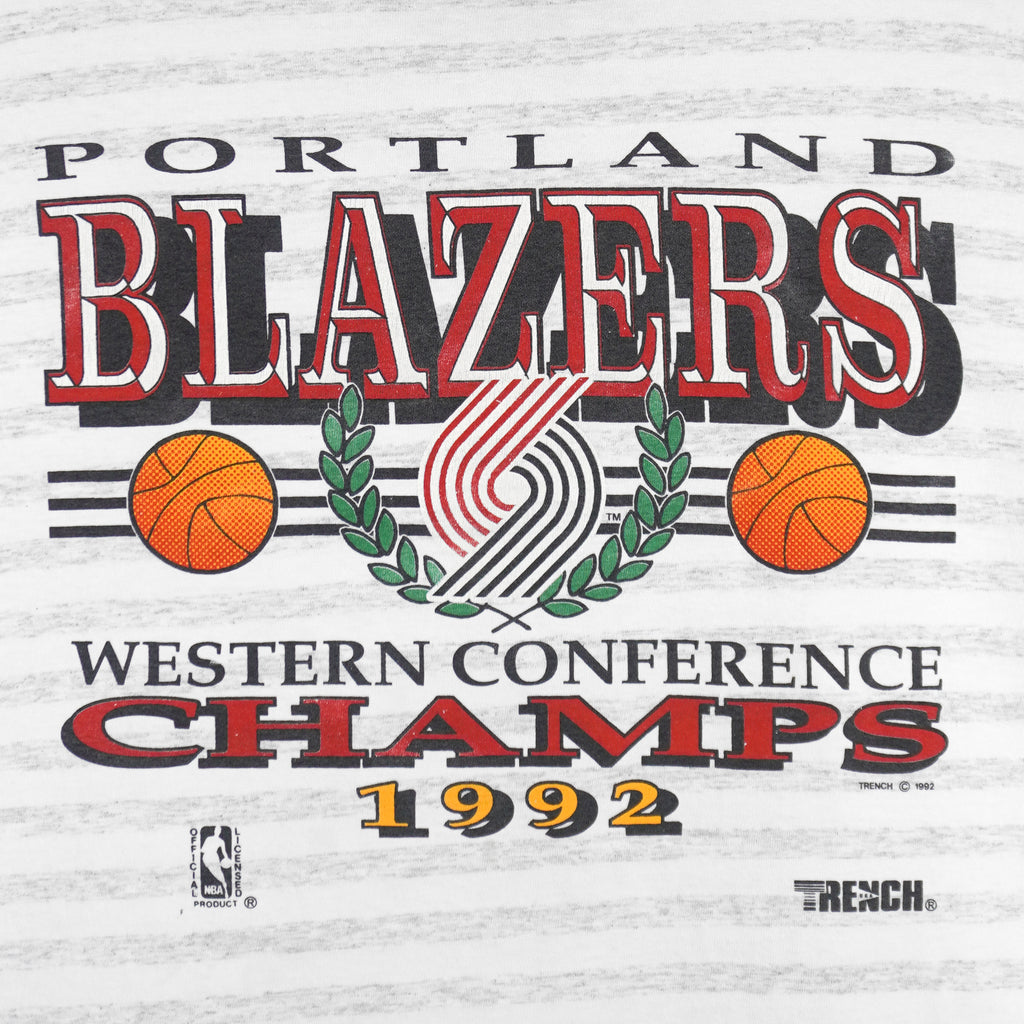 NBA (Trench) - Portland Trail Blazers Champ T-Shirt 1992 X-Large Vintage Retro Basketball